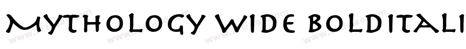 Mythology Wide BoldItalic字体转换